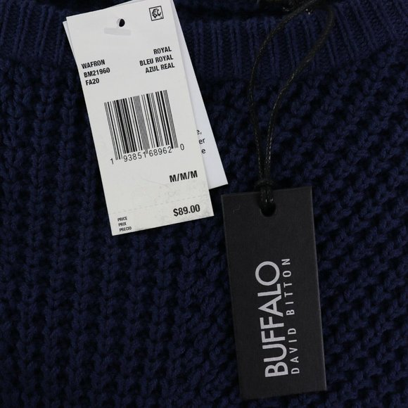 Buffalo David Bitton, Wafron Men’s Sweater, Navy, Medium MSRP $ 89.00 - Picture 5 of 7